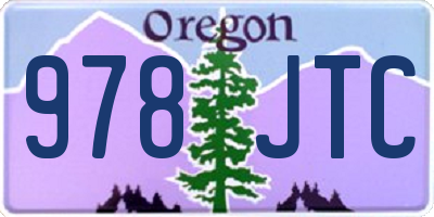 OR license plate 978JTC