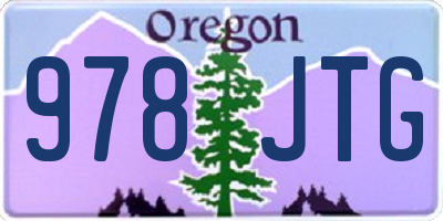 OR license plate 978JTG