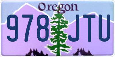 OR license plate 978JTU