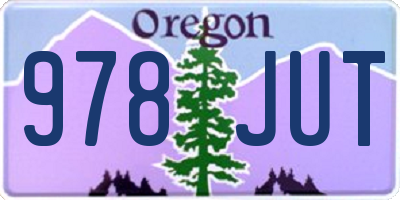 OR license plate 978JUT