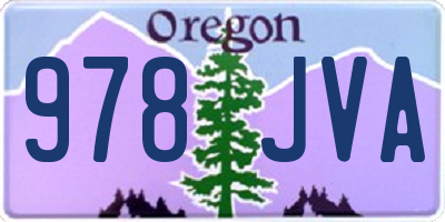 OR license plate 978JVA