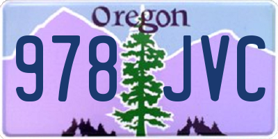 OR license plate 978JVC
