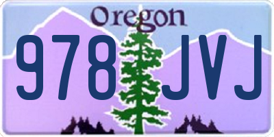 OR license plate 978JVJ