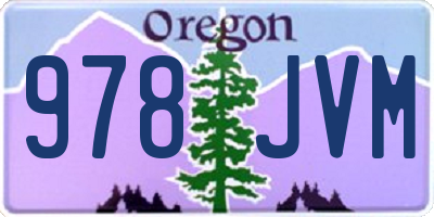 OR license plate 978JVM