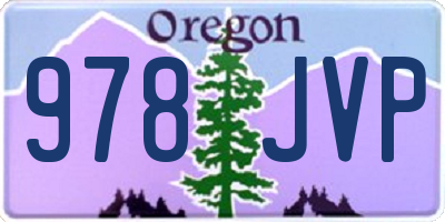 OR license plate 978JVP