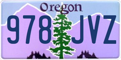 OR license plate 978JVZ
