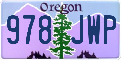 OR license plate 978JWP