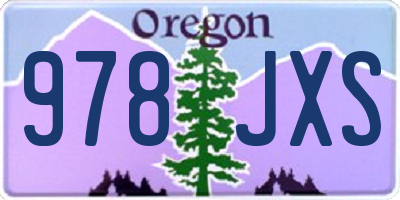 OR license plate 978JXS