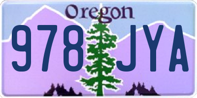 OR license plate 978JYA