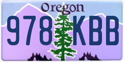 OR license plate 978KBB