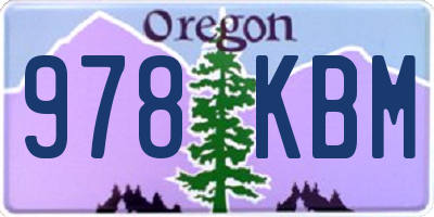 OR license plate 978KBM