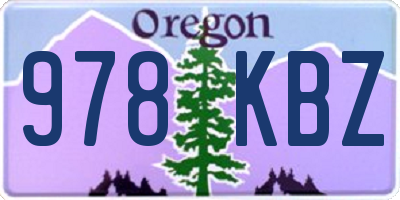 OR license plate 978KBZ