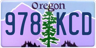 OR license plate 978KCD