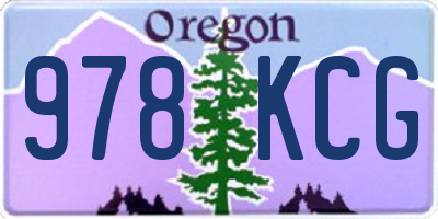 OR license plate 978KCG