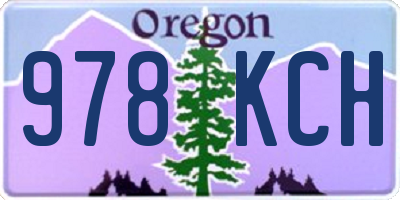 OR license plate 978KCH