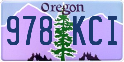 OR license plate 978KCI