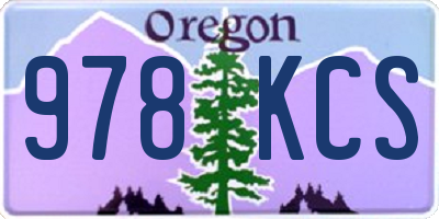 OR license plate 978KCS