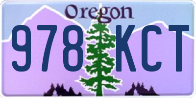 OR license plate 978KCT