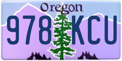 OR license plate 978KCU