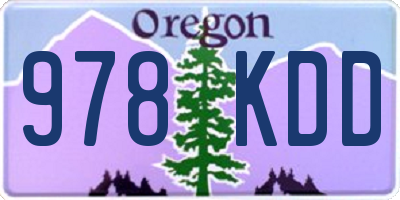 OR license plate 978KDD