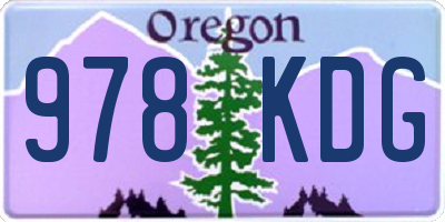 OR license plate 978KDG