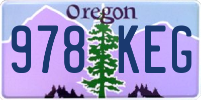 OR license plate 978KEG