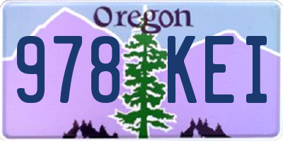 OR license plate 978KEI