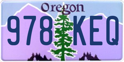 OR license plate 978KEQ