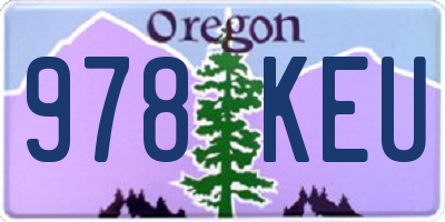 OR license plate 978KEU