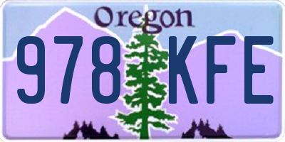 OR license plate 978KFE