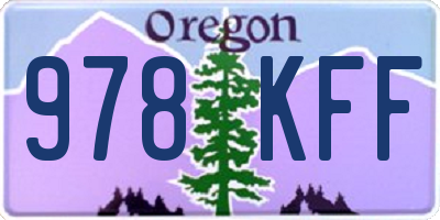 OR license plate 978KFF