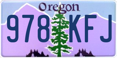 OR license plate 978KFJ