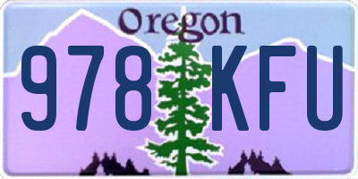 OR license plate 978KFU