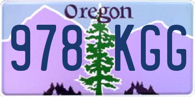 OR license plate 978KGG