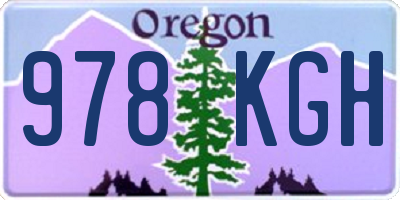 OR license plate 978KGH