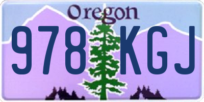 OR license plate 978KGJ