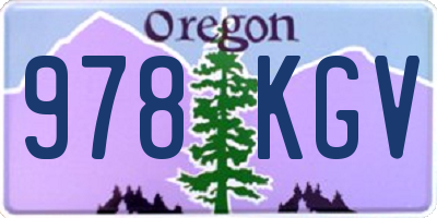 OR license plate 978KGV