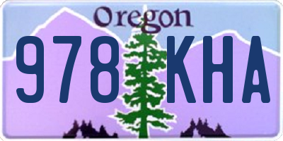 OR license plate 978KHA