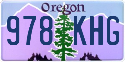 OR license plate 978KHG