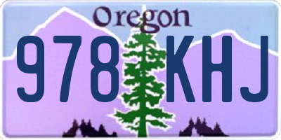 OR license plate 978KHJ