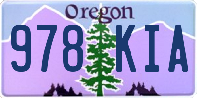 OR license plate 978KIA