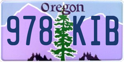OR license plate 978KIB