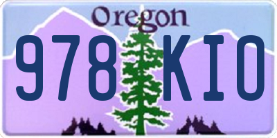 OR license plate 978KIO