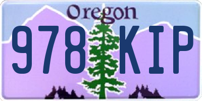 OR license plate 978KIP