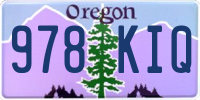 OR license plate 978KIQ