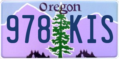 OR license plate 978KIS