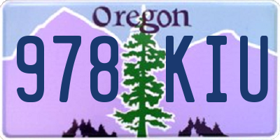 OR license plate 978KIU