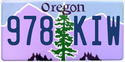 OR license plate 978KIW