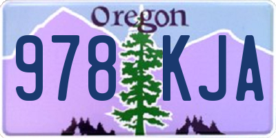 OR license plate 978KJA
