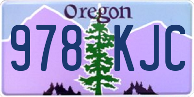 OR license plate 978KJC